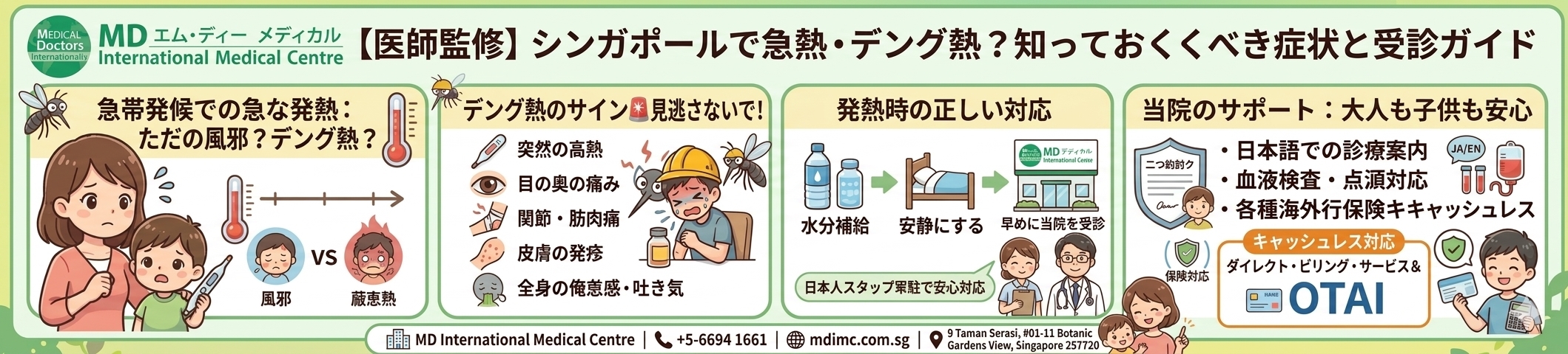 Fever & Dengue 子供 発熱 シンガポール シンガポール 子供 病院 おすすめ